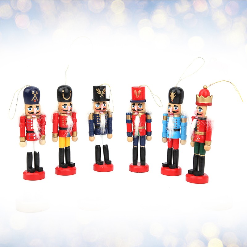 Wooden Nutcracker Doll Soldier Puppet Christmas Ornaments Decoration for Home