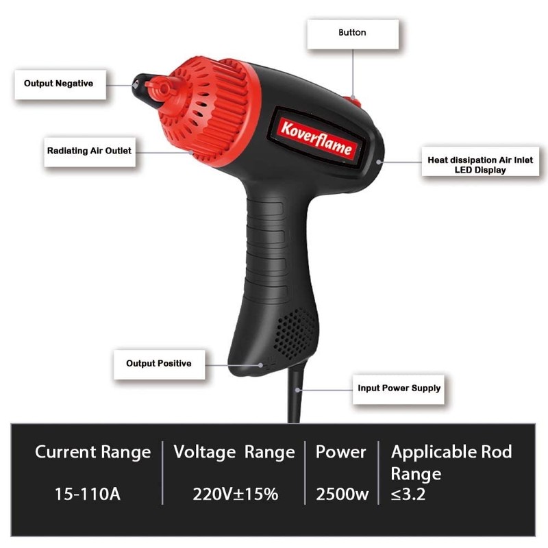 Portable Handheld Arc Welder 110V, 110A IGBT Welding Machine with