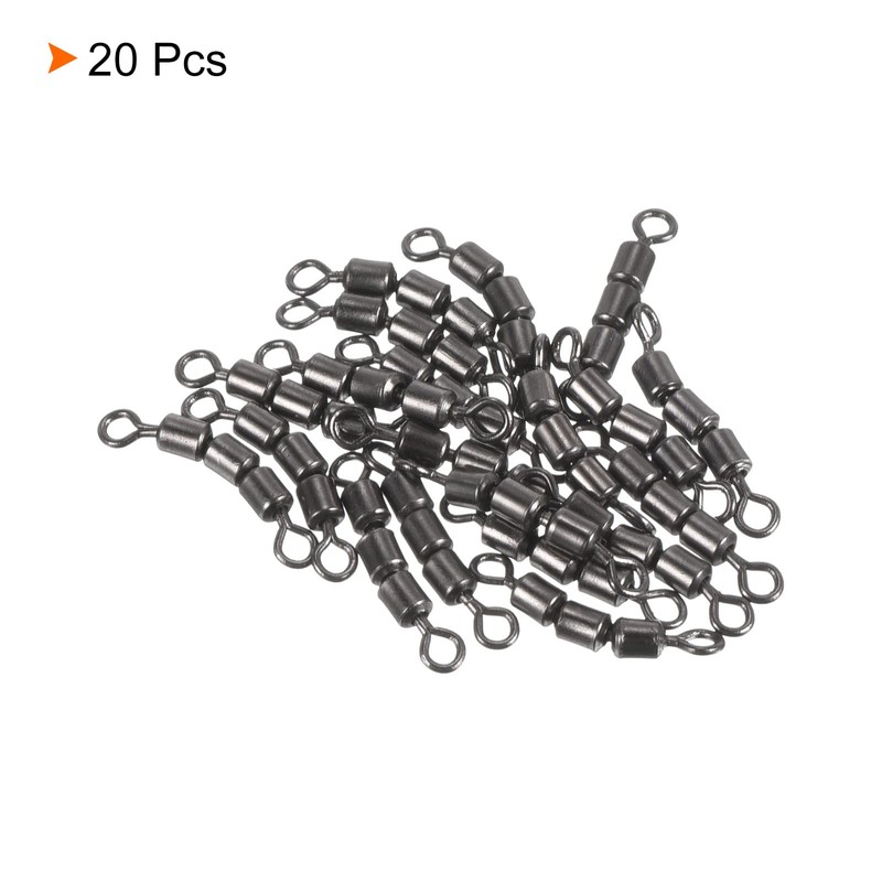 PATIKIL 20pcs 37lb High Speed 3 Roller Swivel Copper Barrel