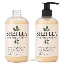 SHEI LLA Skin Care Moisturizing Body Wash For All Skin Types Face And Body 16 fl oz /473 ml