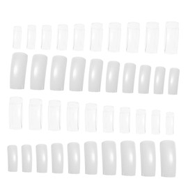 FOMIYES Pcs French Manicure Nail Stickers Thick False Nails Tips for Ladies Semi-permanent Artificial Fingernails for Parties Events