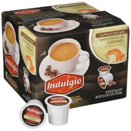 Indulgio White Chocolate Caramel Cappuccino, 48 Count