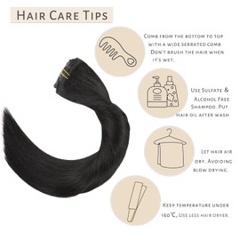 BGTTI Black Hair Extensions Clip in Synthetic Hair Thick Hair Extension Full Head Seamless Double Weft Lace Remy Hair Extensions Clip in Hair Synthetic Hair with 16 Clips 140g 22inch Curly