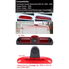 Car Reversing Camera Replacement for Fiat Peugeot Boxter Citroen Dodge 2006