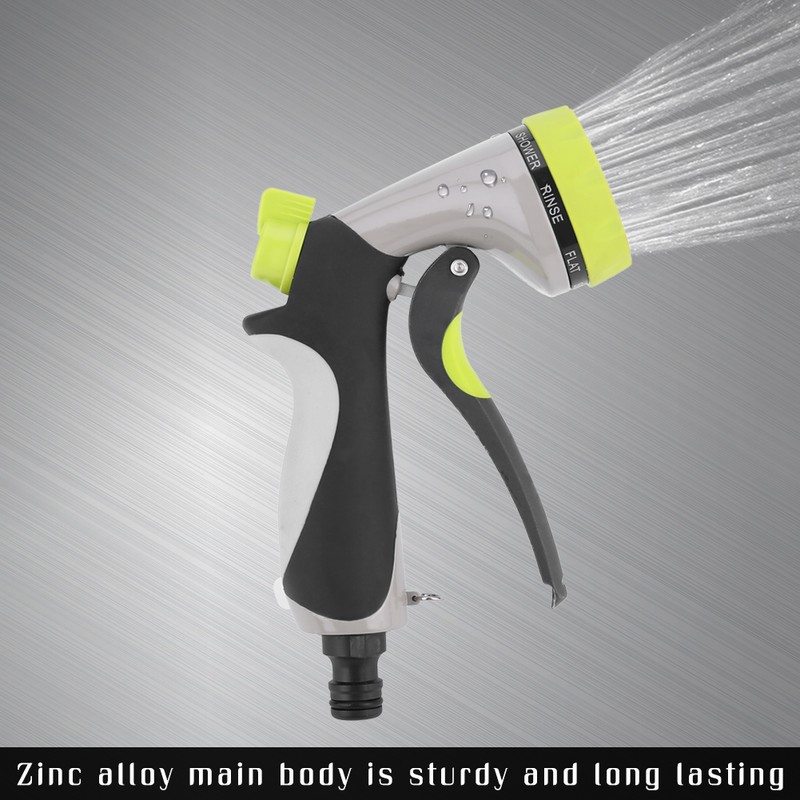 8 Patterns High Pressure Water Gun Head Hose Sprayer For