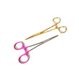 Dog Pet Ear/Nose Hair Puller Grooming Hemostat Locking Forceps Pliers, 5.5" (Pink)