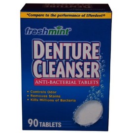 New World Imports DENT90 Freshmint Denture Cleanser Tablets, Blue (Pack of 2160)
