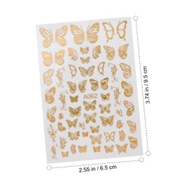 OHPHCALL 8pcs Butterfly Nail Art Stickers for Stylish Manicures Lightweight Decoration Supplies for Women and Girls for Professional and Home Use