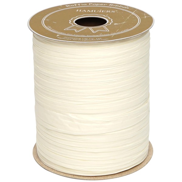 HAMUIERS Raffia Ribbon for Gift Wrapping, Packing Paper Twine, Raffia