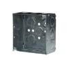 Steel City 52171 1/2&3/4E Pre-Galvanized Steel Square Box with Ground