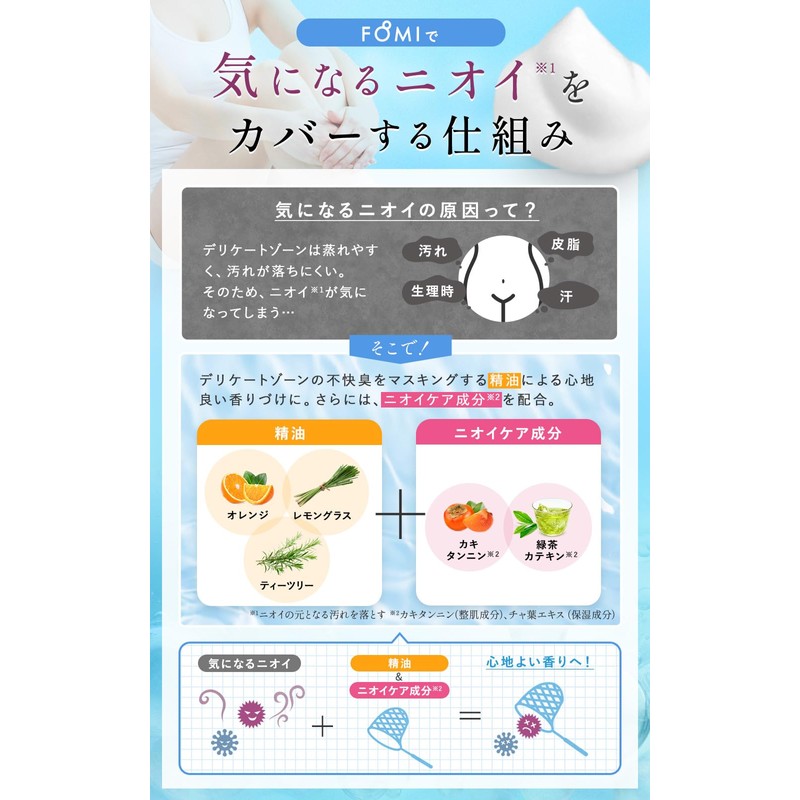 FOMI Delicate Zone Soap, Weak Acid, Foaming Type, Beauty Ingredients
