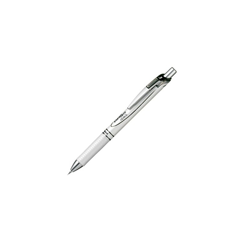Pentel Mechanical Pencil, Energize, 0.5mm, Pearl White & Black (PL75-AW)