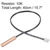 uxcell 2 Pcs 10K NTC Thermistor Probe 15.7 Inch Copper