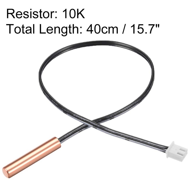 uxcell 2 Pcs 10K NTC Thermistor Probe 15.7 Inch Copper