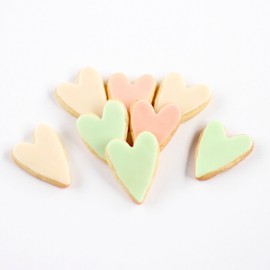 1 Dz. Mini Oblong Heart Cookies! Simple and Sweet to show someone how much you Care! Pastel Wedding, Bridal Shower Birthday Themed Party Favors!