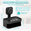 sourcing map 2Pcs Suction Cup Soap Dish, Removable and Reusable
