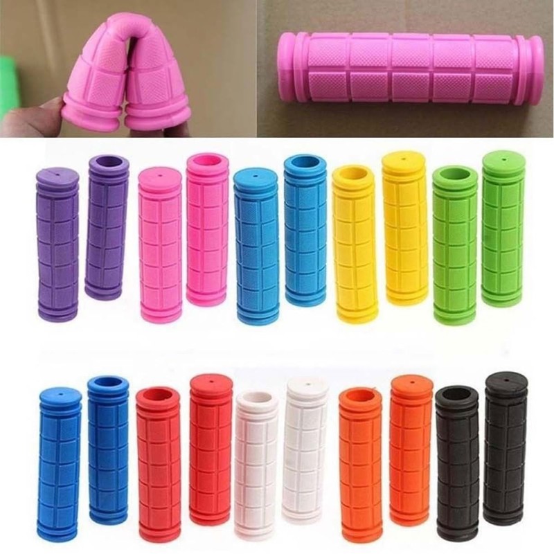 Generic Pink Bicycle Handlebar Grips, Anti-Slip Rubber Cycling Handle Grip,