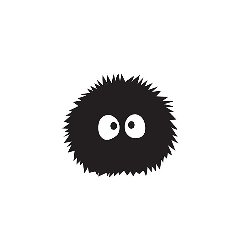 Ghibli Laputa Spirited Away Dust Bunnie Black Decal Stickers Sticker