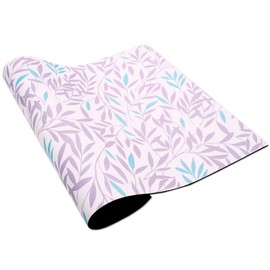 Diatomaceous Earth Quick Drying Absorbent Mat, Dish Drying Mat, Roll, Storeable, Anti-Slip, Dish Placement, Quick Drying, Oil-Resistant, Easy to Clean (Leaf Style, 13.8 x 17.3 inches (35 x 44 cm)