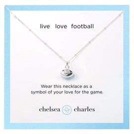 Chelsea Charles Football Charm Necklace - Silver