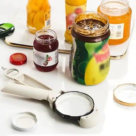 Vital Glow Jar Opener for Weak Hands, Arthritic Hands, Seniors, Low Strength and Children with Beer Opener, 5 IN 1, Made from long lasting material (RED), Normal