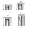 Oggi Set of 4 Stainless Steel Kitchen Canisters - Airtight