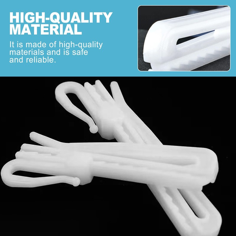 CoguZed 80-Piece Adjustable Plastic Pinch Pleat Curtain Hooks – Ratchet-System