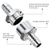 Fuel Check Valve, 8mm Aluminium Valve Check Valve, Non-Return Valve,