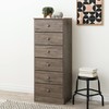 Prepac Astrid Simplistic 6-Drawer Tall Dresser for Bedroom, Functional Chest