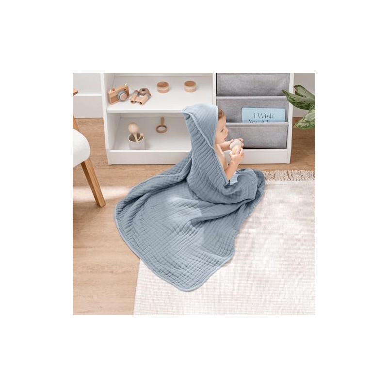 Comfy Cubs Toalla con Capucha para Bebé, Grande, 81 ×