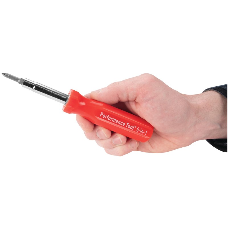 Performance Tool W975 6-in-1 Quick Change Screwdriver With Hex Torque
