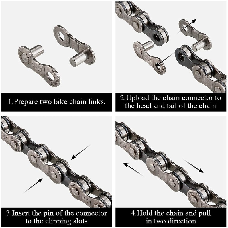 9-Speed Chain, 3 Pairs Bicycle Chain, Bicycle Chain Lock, Steel