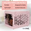 KindTail PAWD Collapsible Dog Crate + Washable Dog Bed -