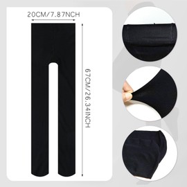 TUONYIS 2 Pcs Women's 80 Denier Opaque Tight, Soft Semi Opaque Control Top Black Tights for Women, Women's Opaque Tights with Reinforced Toes (Black)