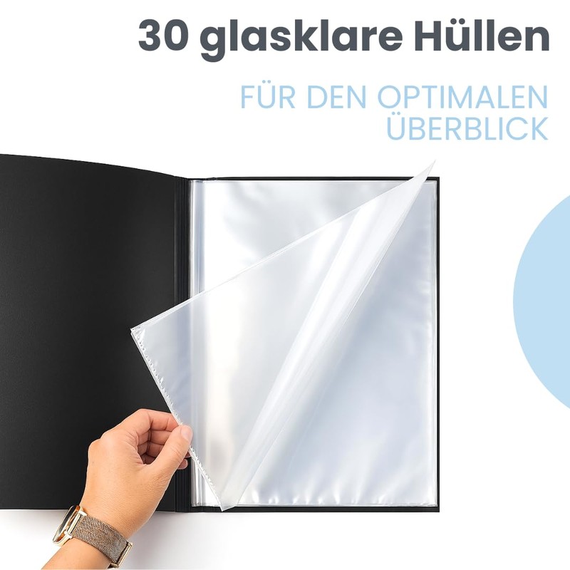 Friendly Fox A4 Display Book with Transparent Pockets, Presentation Folder