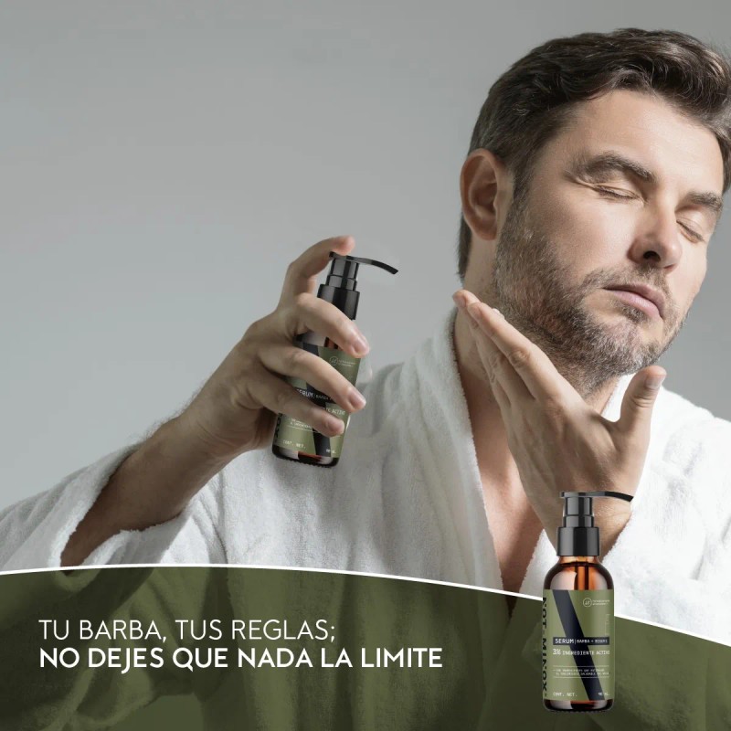 Serum Para Crecimiento Barba Bigote Al 3% 90ml Con Biotina