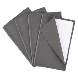 GSHLLO 4 Pcs Jewelry Watch Cleaning Cloth Silver Polish Dry Cloths Diamond Ring Polishing Cloth Computer Screen Cleaner Cloths Large Soft Eyeglass Wipes for Precious Stones