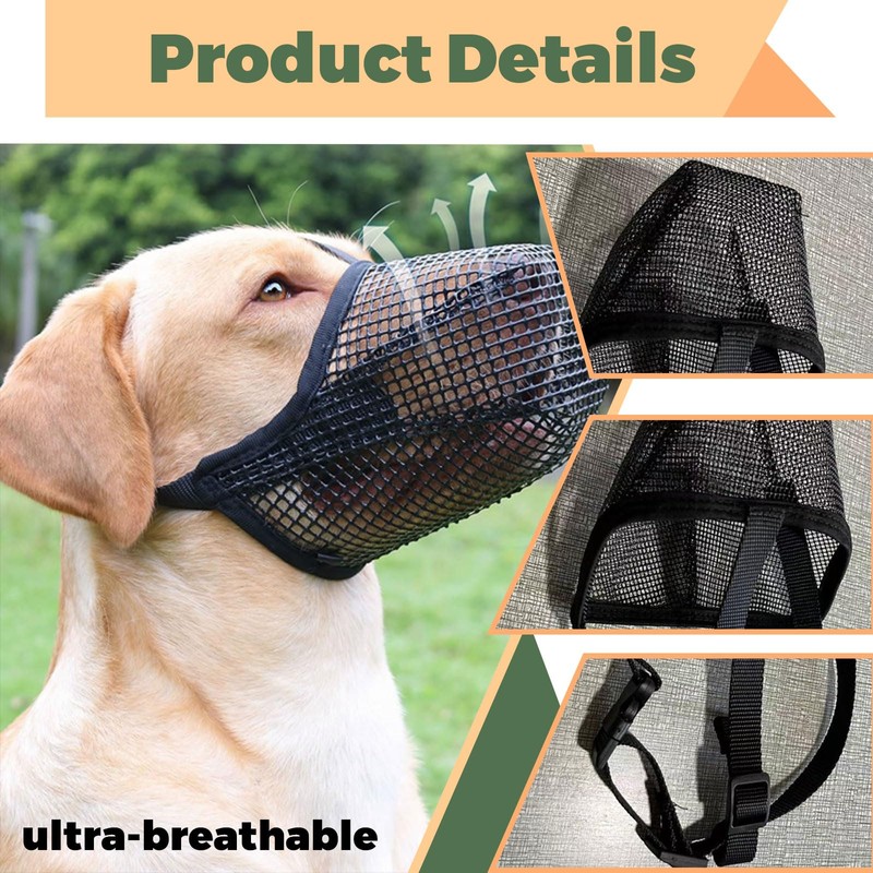 Bzzerumy Dog Muzzle M - Dog Muzzle - Medium Dogs