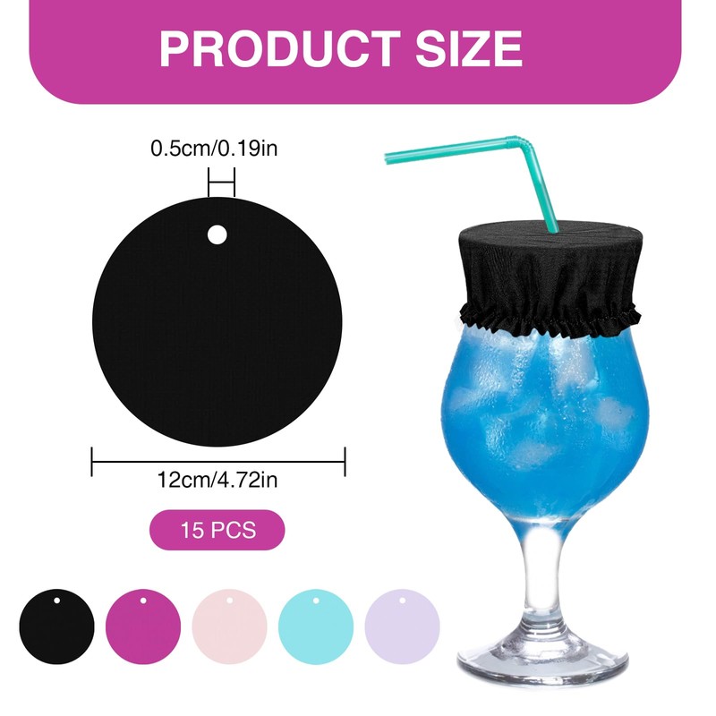 Xumann 15 Pcs Drink Covers Anti Spike, Cup Drinks Spiking