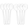 Set of 4 Clear Plastic Serving Spoons and 4 Serving