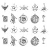 Stiesy 100Pcs 10 Styles Antique Style Witchcraft Theme Charms Tibetan