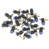20Pcs OD 4mm Tube M5 Pneumatic Air Flow Speed Control
