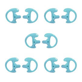 HYSHIKRA Soft Replacement Earbuds,Earbuds,Air Acoustic Headset,Earbuds for Walkie Talkie Coil Tube Audio Kits 5 Pairs (Light Blue, Medium)