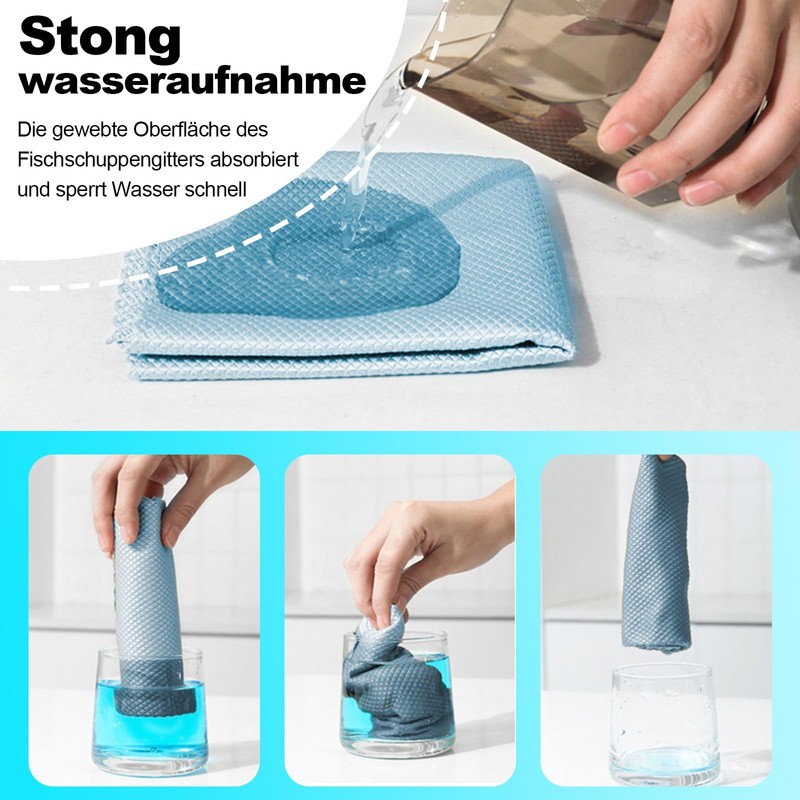 SUWIWKKOA Microfibre Cloths Nano Streak-free Window Cloth Tea Towels