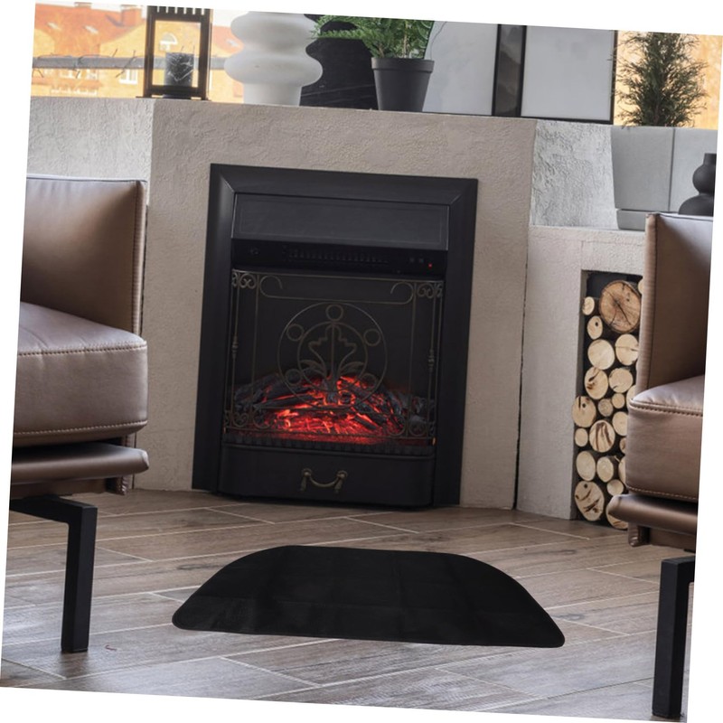 CAXUSD Fireplace Rug Fireproof Half Mat Durable Floor Protector for