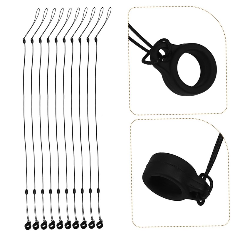 NUOBESTY 10pcs Signature Pen Elastic Cords Retractable Pen Ropes Anti-Lost