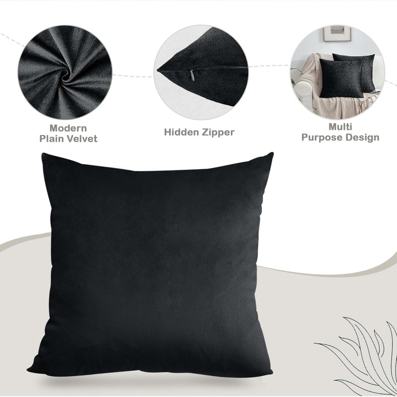 Aspire Homeware Velvet Cushion Covers 45 x 45cm Set of