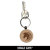 Sniggle Sloth Largemouth Bass Fish Fishing Engraved Wood Round Keychain