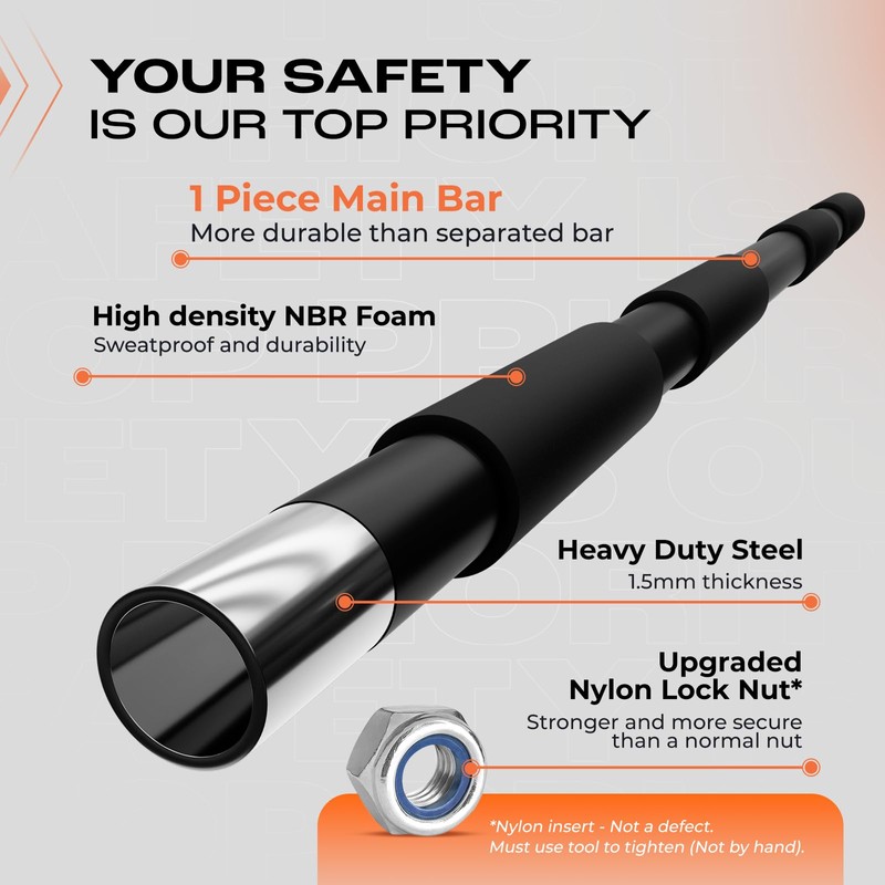 Yes4All Door Pull Up Bar, Heavy Duty Hanging Bar, Pull