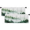 Emvency 2 Pack Valances Window Treatments, Misty Forest Green Nature